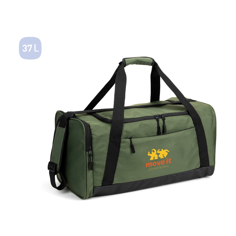 FARO. Borsa sportiva in cotone riciclato e poliestere riciclato (380 g/m²)
