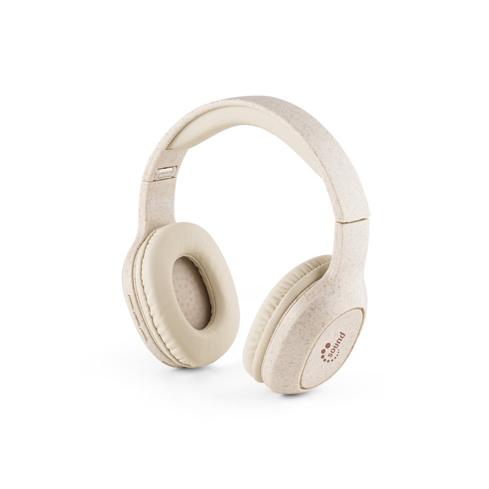 FEYNMAN. Cuffie wireless pieghevoli con batteria di 4 ore in paglia di grano e ABS