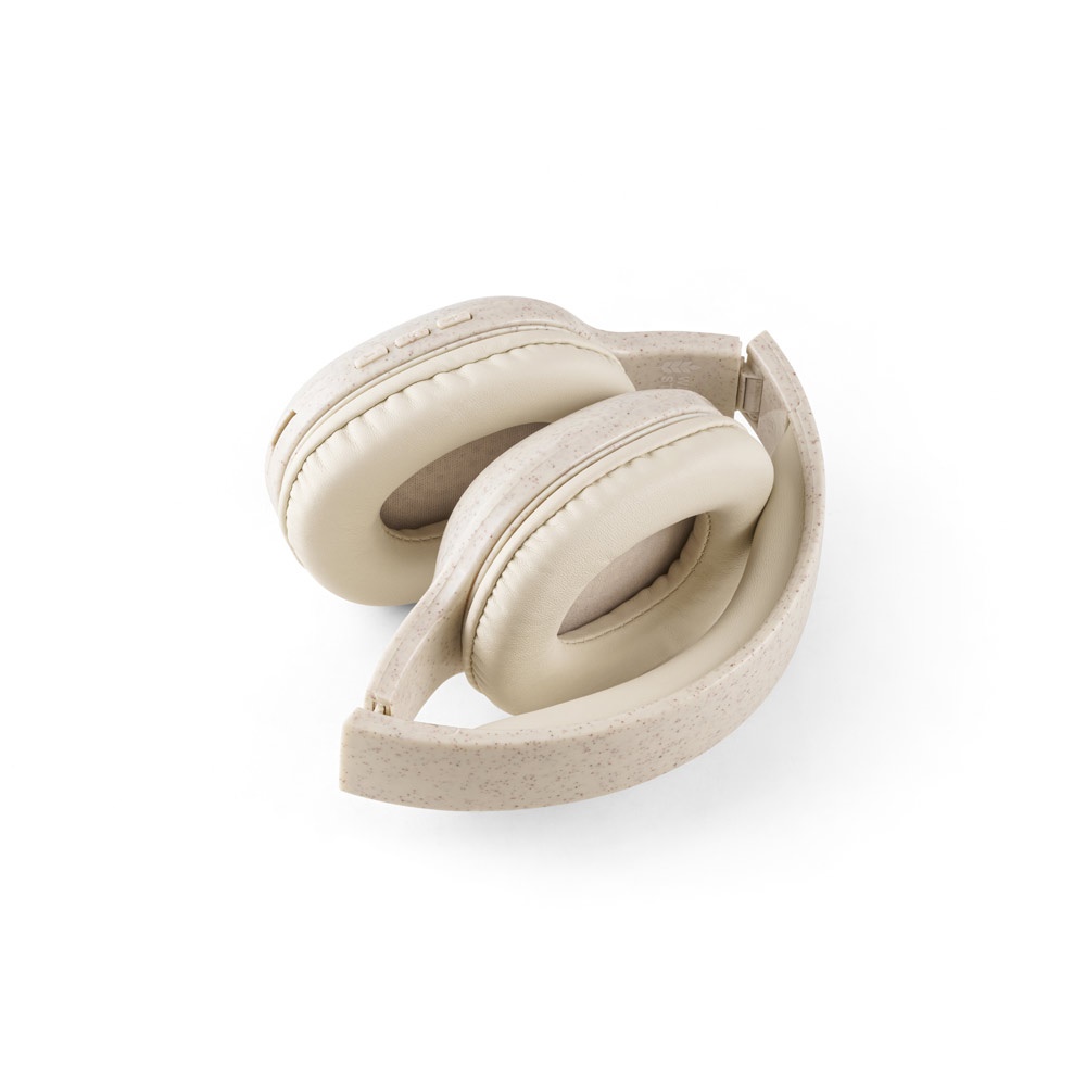 FEYNMAN. Cuffie wireless pieghevoli con batteria di 4 ore in paglia di grano e ABS