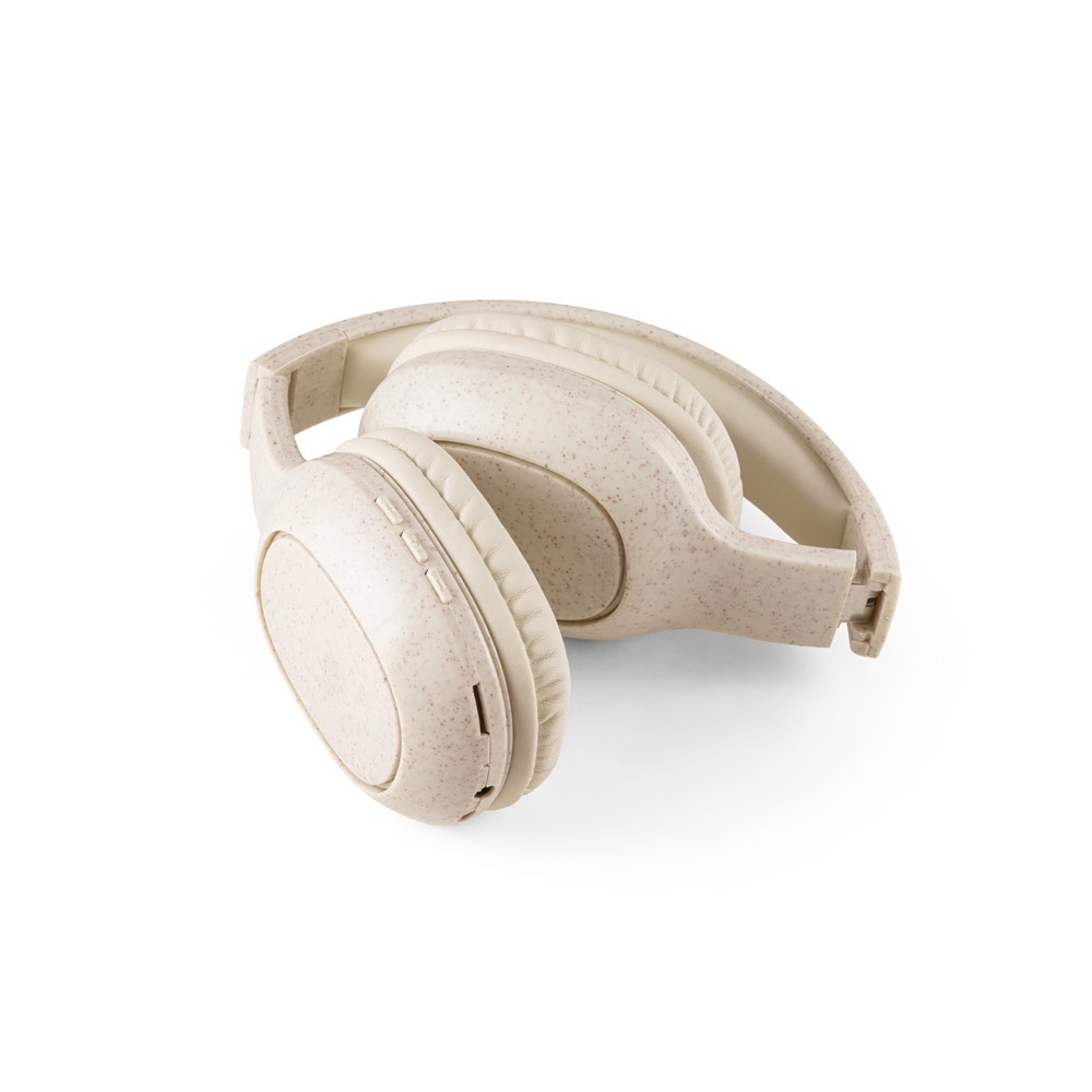 FEYNMAN. Cuffie wireless pieghevoli con batteria di 4 ore in paglia di grano e ABS