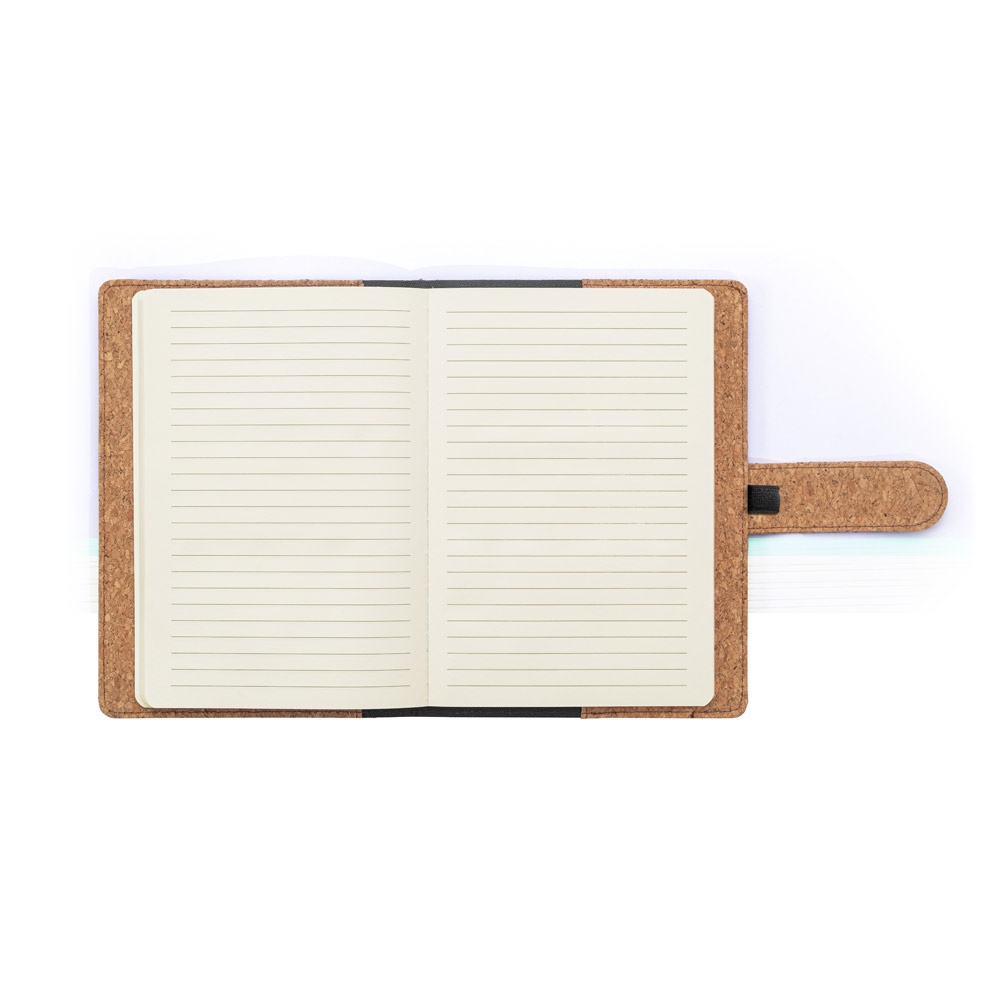 FIELDING. Cartellina A5 in sughero e poliestere riciclato(100% rPET) con blocco note rimovibile