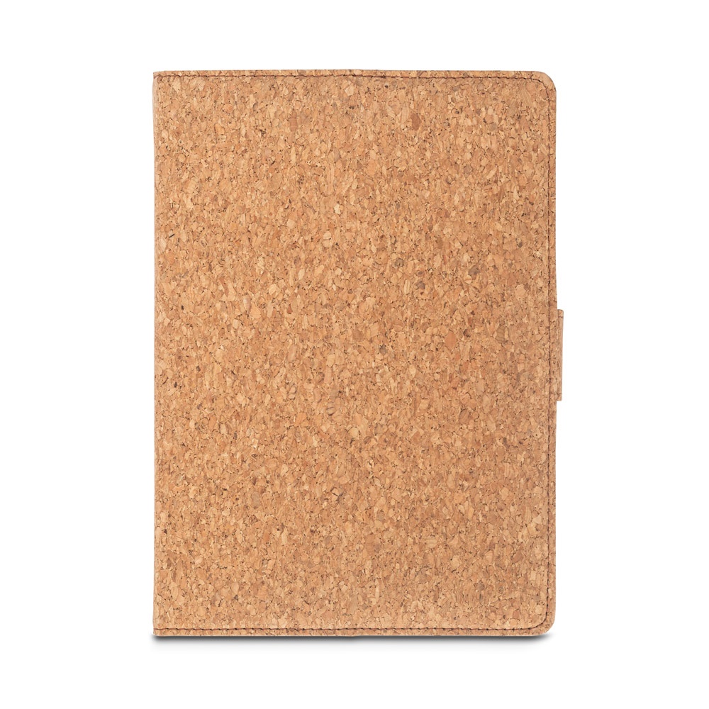 FIELDING. Cartellina A5 in sughero e poliestere riciclato(100% rPET) con blocco note rimovibile