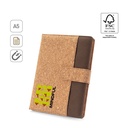 FIELDING. Cartellina A5 in sughero e poliestere riciclato(100% rPET) con blocco note rimovibile
