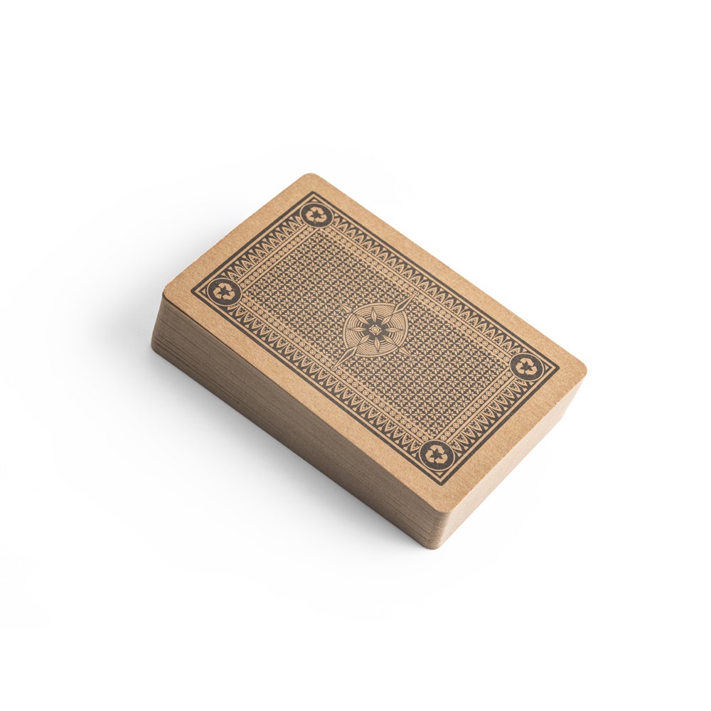 FISCHER. Mazzo di 54 carte classiche in carta kraft, con materiale certificato FSC™ e altri materiali controllati