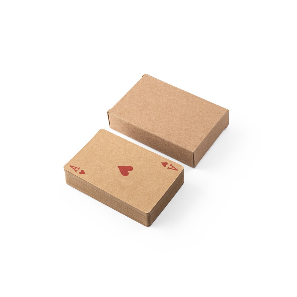 FISCHER. Mazzo di 54 carte classiche in carta kraft, con materiale certificato FSC™ e altri materiali controllati