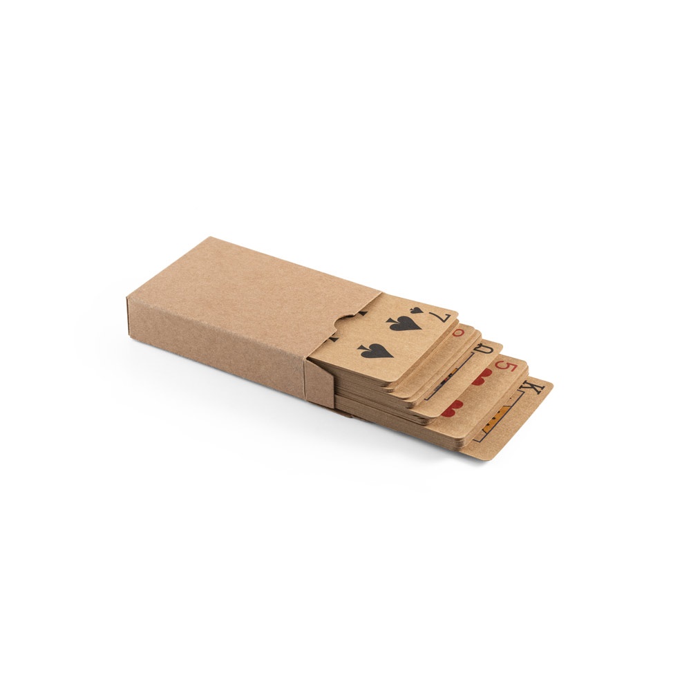 FISCHER. Mazzo di 54 carte classiche in carta kraft, con materiale certificato FSC™ e altri materiali controllati