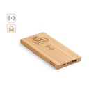 FITCH. Power bank da 5'000 mAh con caricatore wireless da 5W in bambù