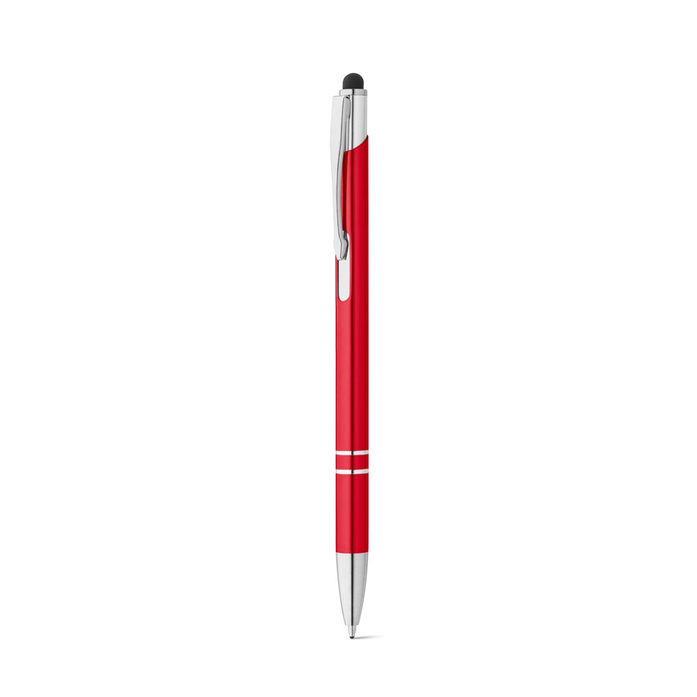 GALBA. Penna a sfera in alluminio con punta touch e clip
