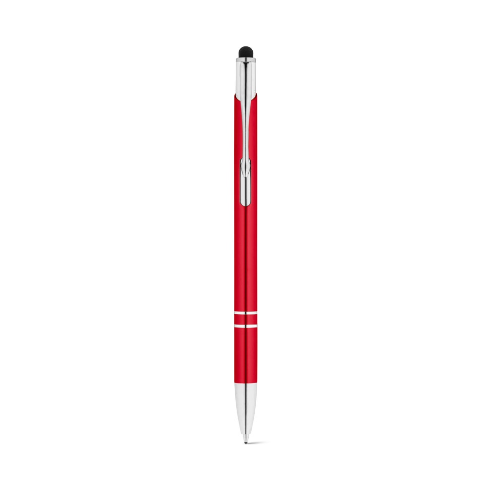 GALBA. Penna a sfera in alluminio con punta touch e clip