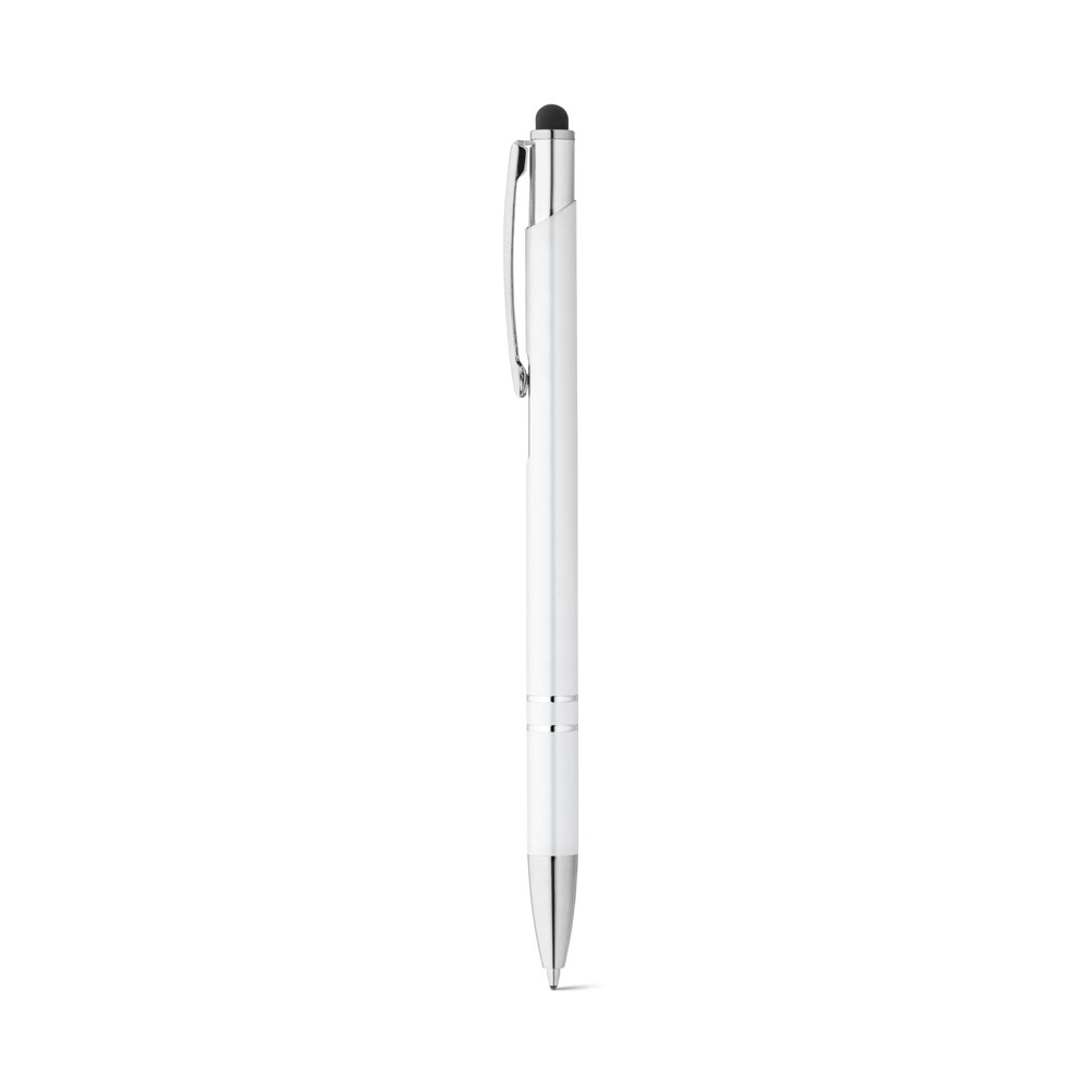 GALBA. Penna a sfera in alluminio con punta touch e clip