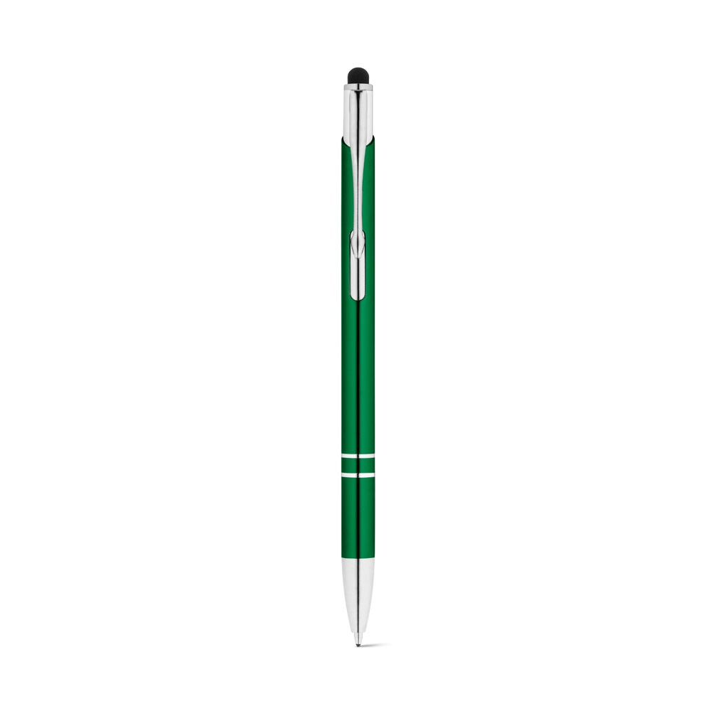 GALBA. Penna a sfera in alluminio con punta touch e clip