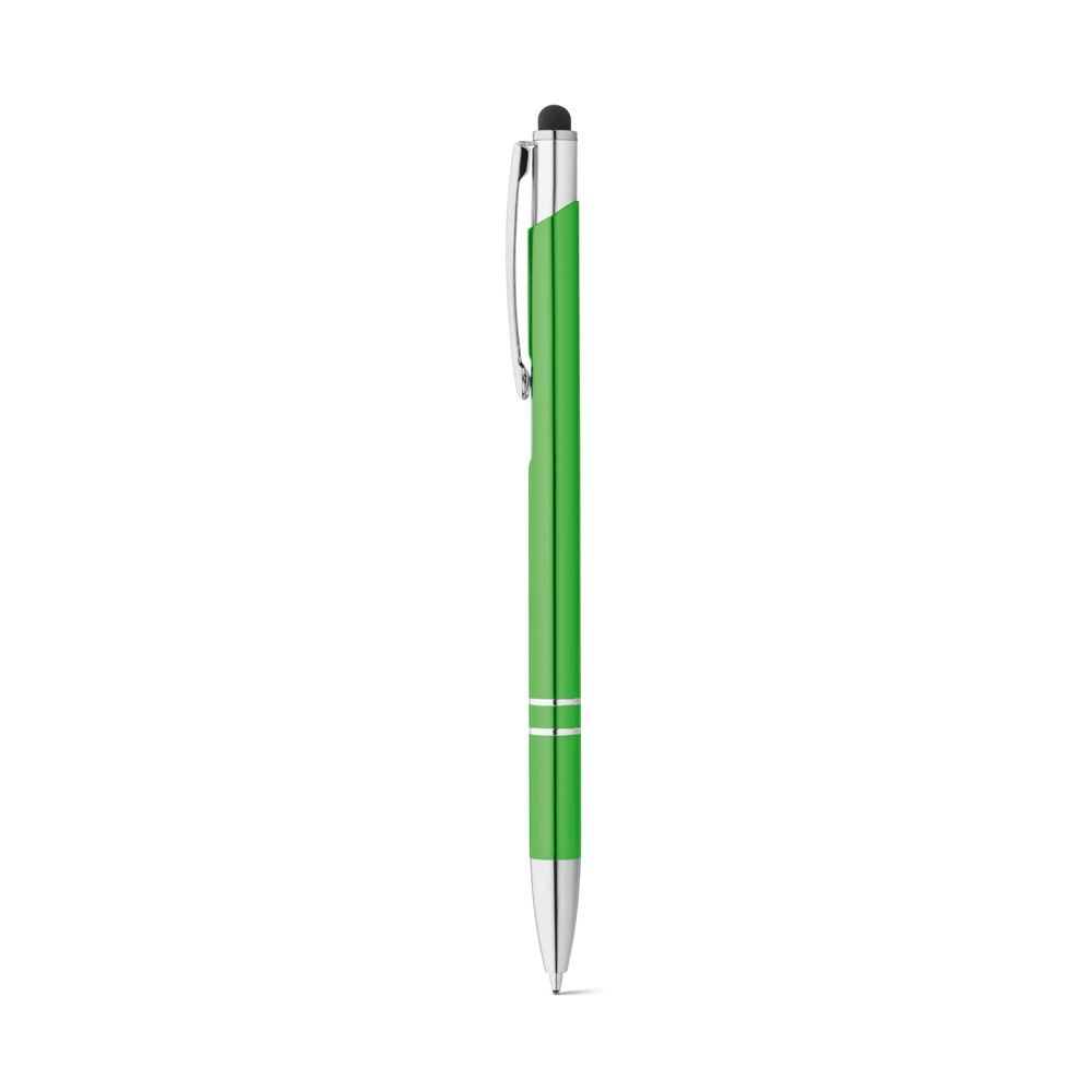 GALBA. Penna a sfera in alluminio con punta touch e clip