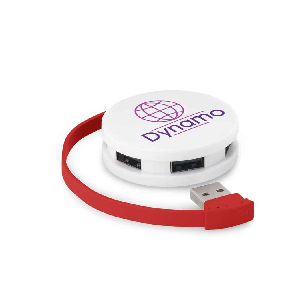 GARDNER. HUB con cavo e 4 porte USB-A in ABS