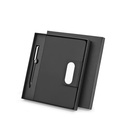 GARRETT. Set composto da 1 penna a sfera e 1 blocco note, realizzati in PU e acciaio inossidabile