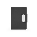 GARRETT. Set composto da 1 penna a sfera e 1 blocco note, realizzati in PU e acciaio inossidabile