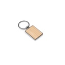 GASTON RECTANGULAR. Portachiavi rettangolare in ferro con dettagli in zinco e bambù