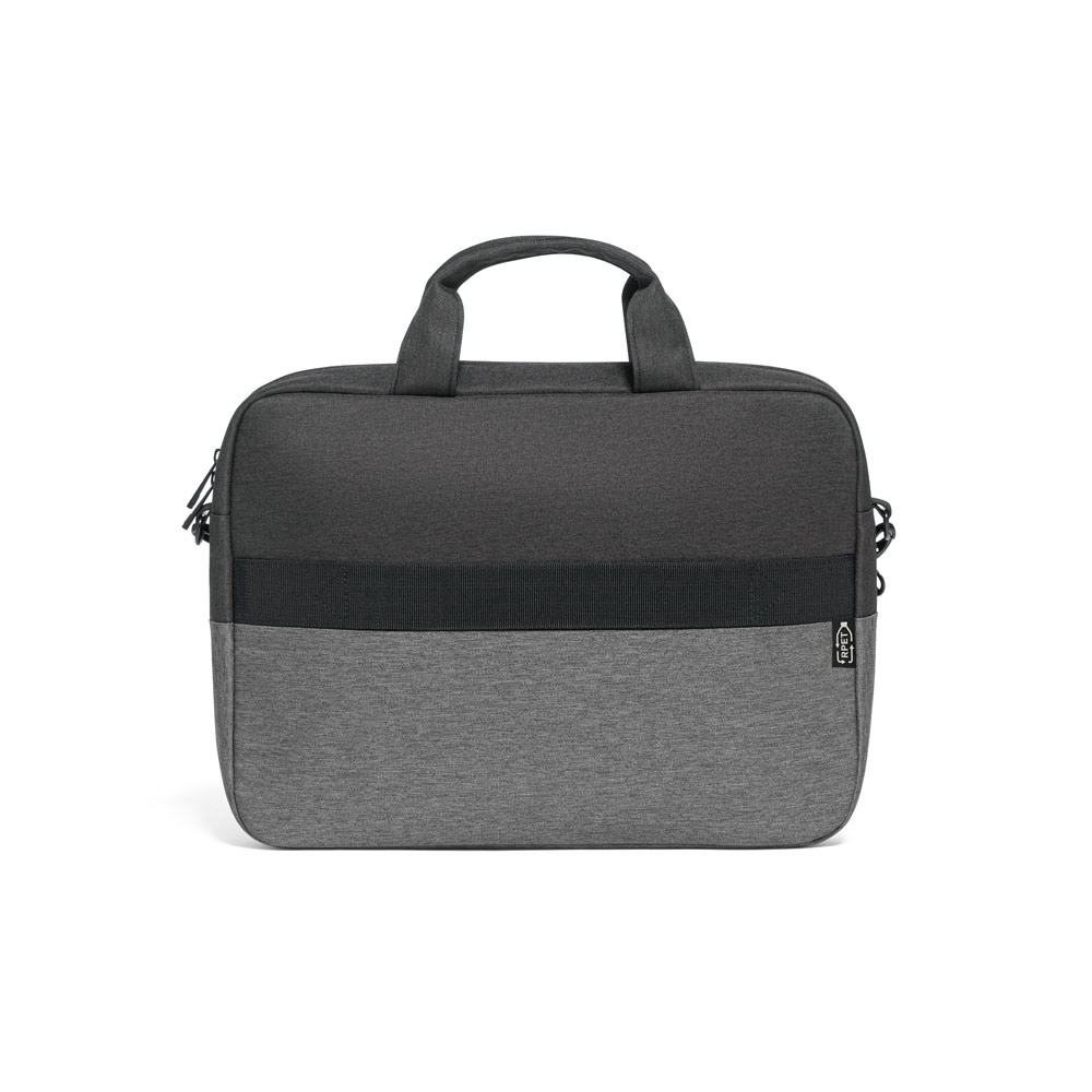 GENOA. Borsa imbottita per laptop in poliestere riciclato 600D ad alta densità da 15"