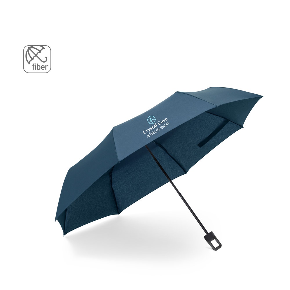 GEORGE. Ombrello da 21'' realizzato in poliestere riciclato (100% rPET) 190T pongee antivento