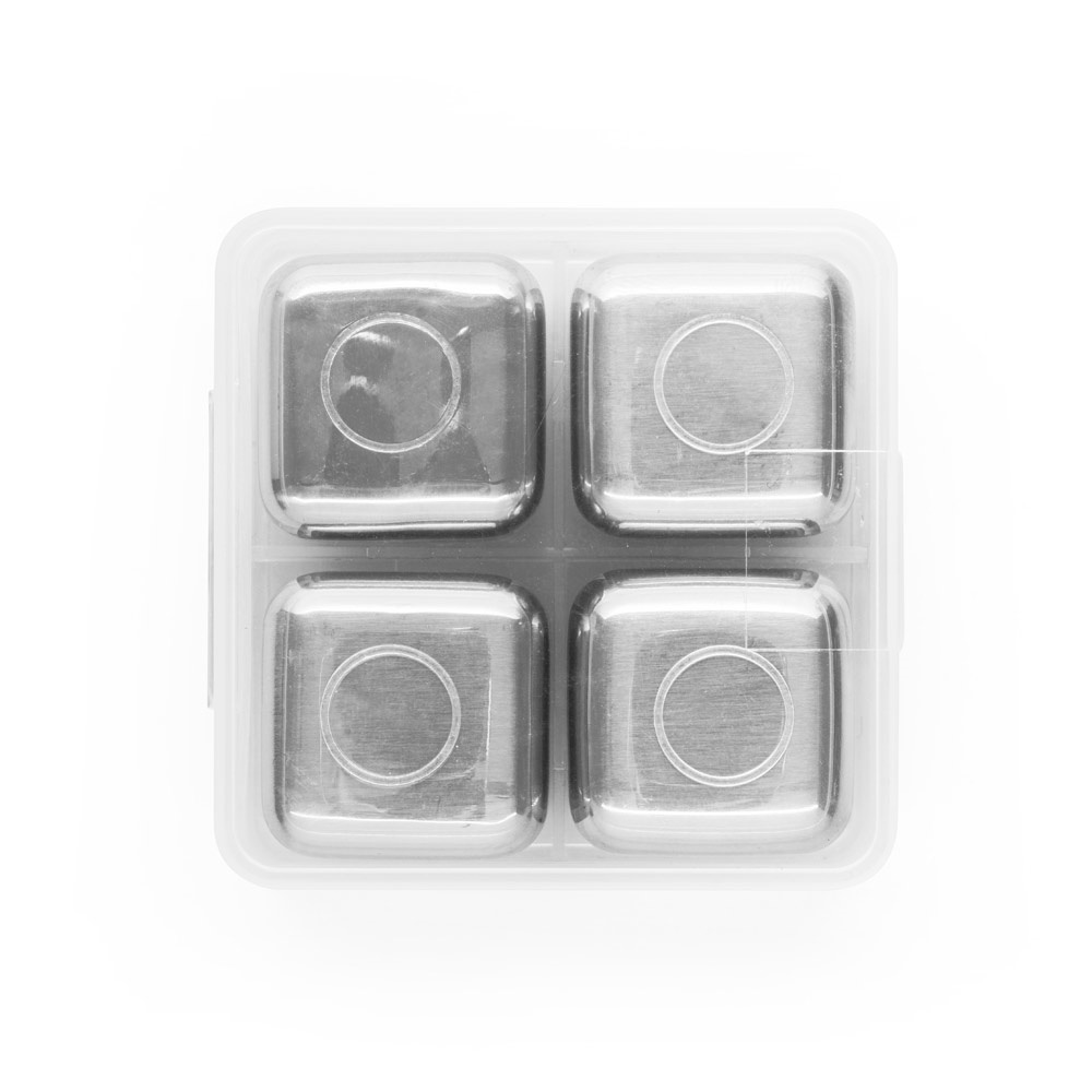GLACIER. Set di cubi riutilizzabili in acciaio inox