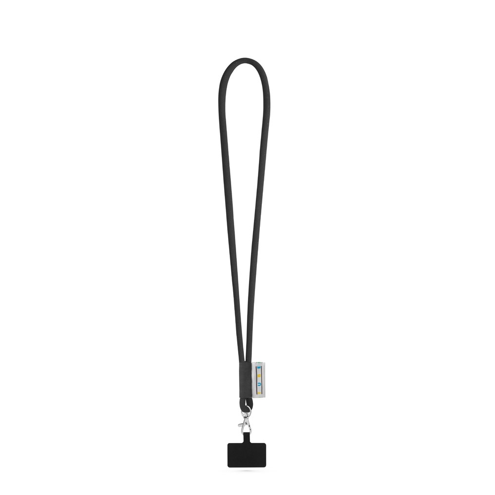 GOSPORT. SET Lanyard TUBE Long (Ø 7 mm) con moschettone a grilletto da 9 mm e porta cellulare