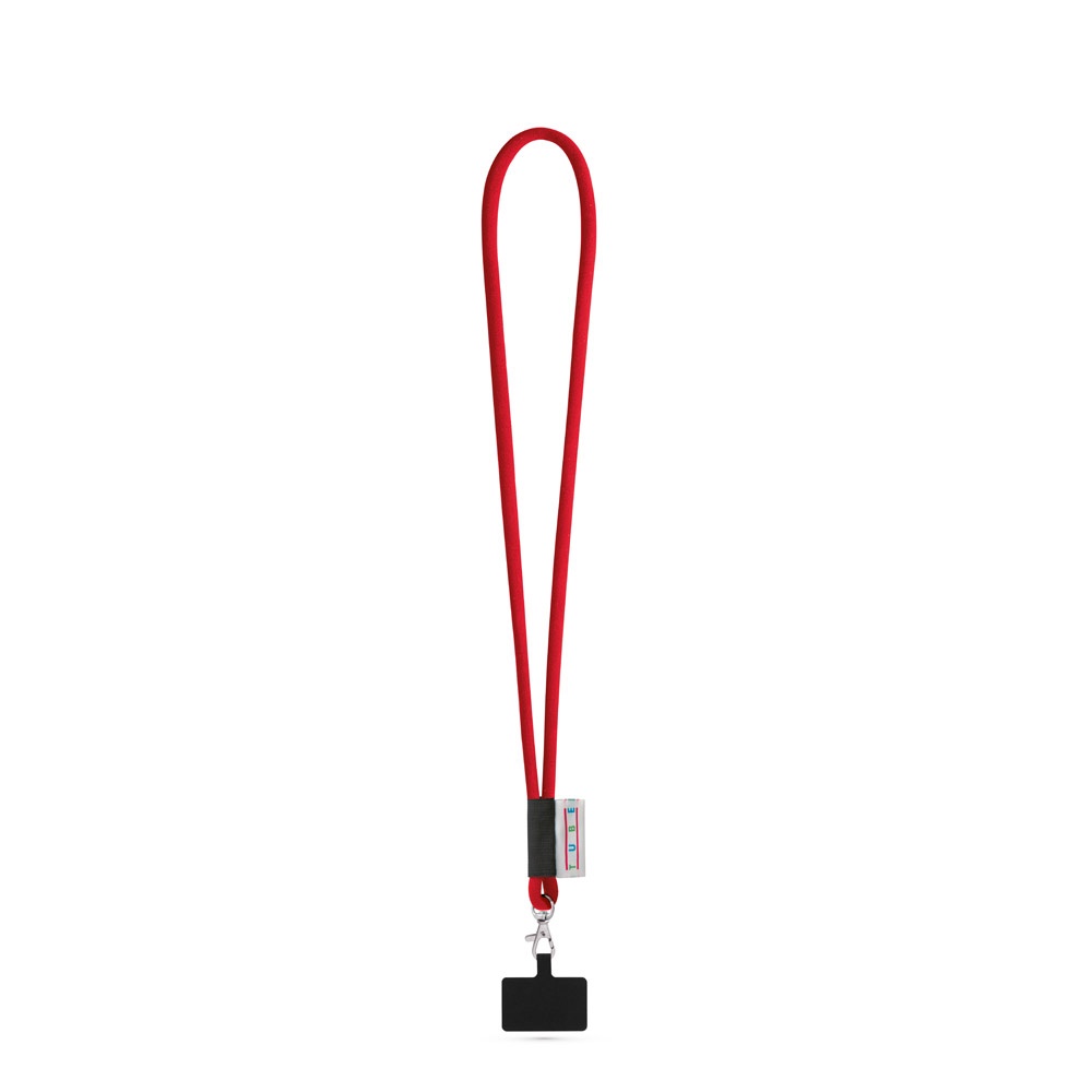GOSPORT. SET Lanyard TUBE Long (Ø 7 mm) con moschettone a grilletto da 9 mm e porta cellulare