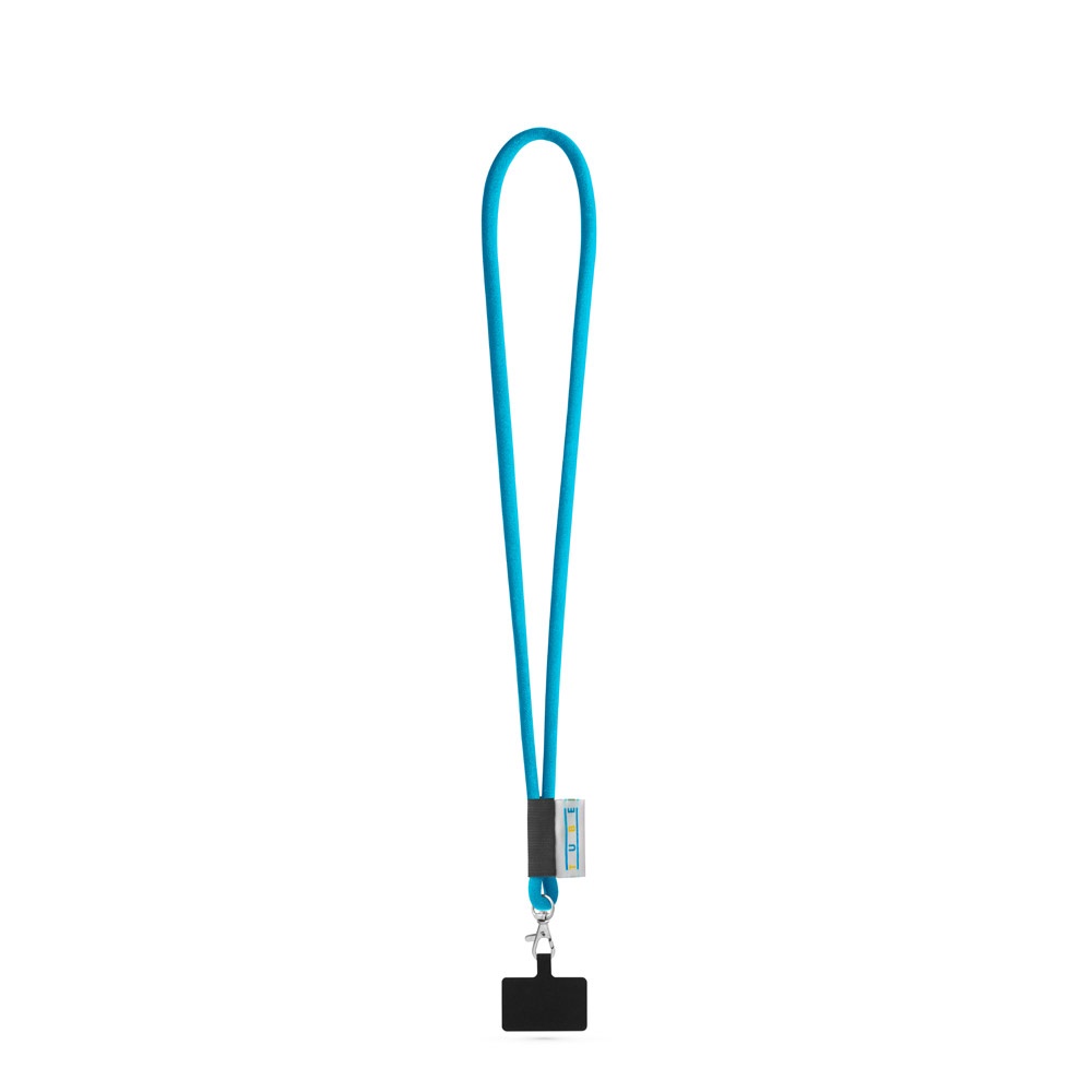 GOSPORT. SET Lanyard TUBE Long (Ø 7 mm) con moschettone a grilletto da 9 mm e porta cellulare