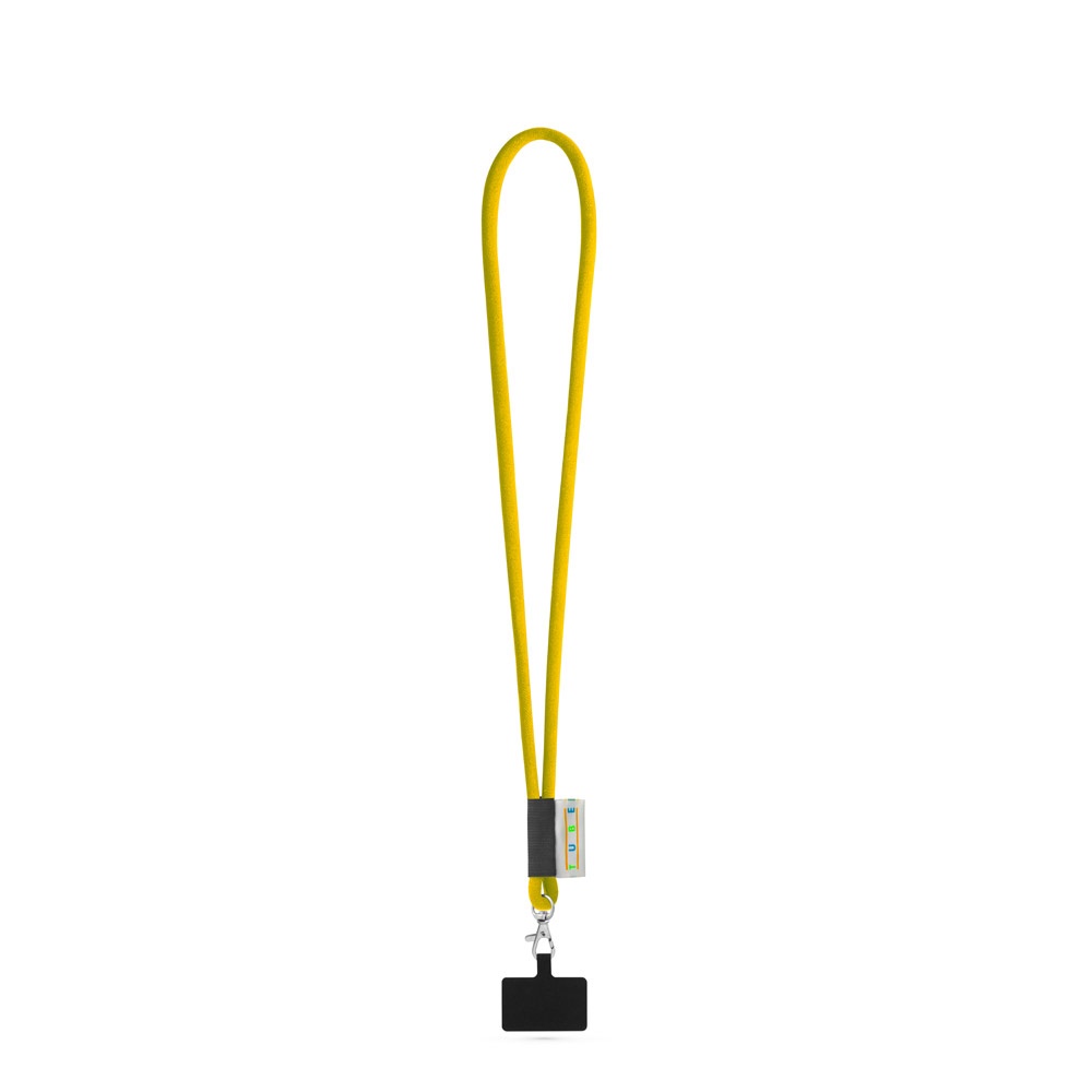 GOSPORT. SET Lanyard TUBE Long (Ø 7 mm) con moschettone a grilletto da 9 mm e porta cellulare