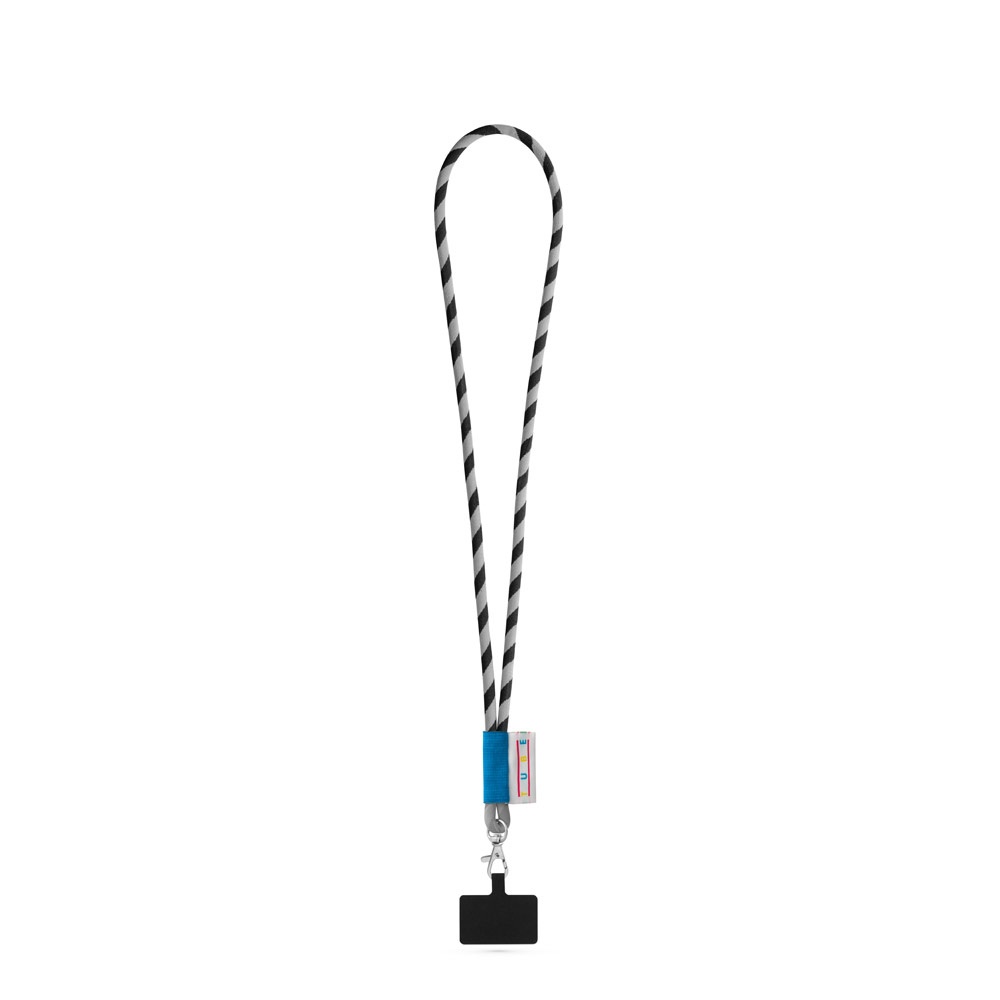 GOSPORT. SET Lanyard TUBE Long (Ø 7 mm) con moschettone a grilletto da 9 mm e porta cellulare