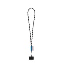 GOSPORT. SET Lanyard TUBE Long (Ø 7 mm) con moschettone a grilletto da 9 mm e porta cellulare