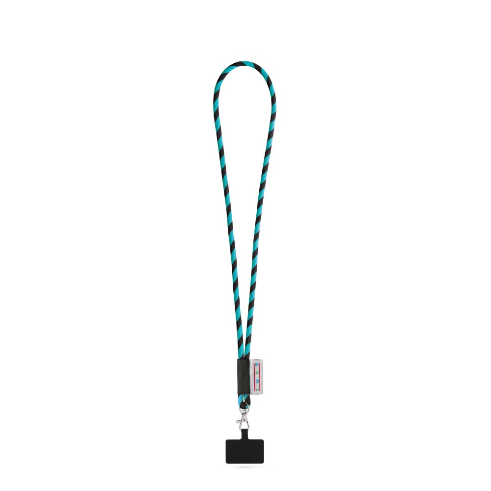 GOSPORT. SET Lanyard TUBE Long (Ø 7 mm) con moschettone a grilletto da 9 mm e porta cellulare