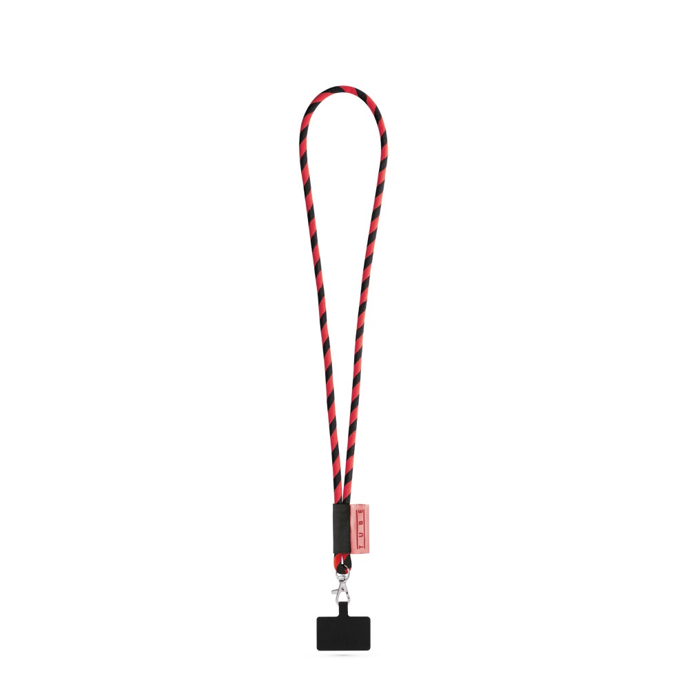GOSPORT. SET Lanyard TUBE Long (Ø 7 mm) con moschettone a grilletto da 9 mm e porta cellulare