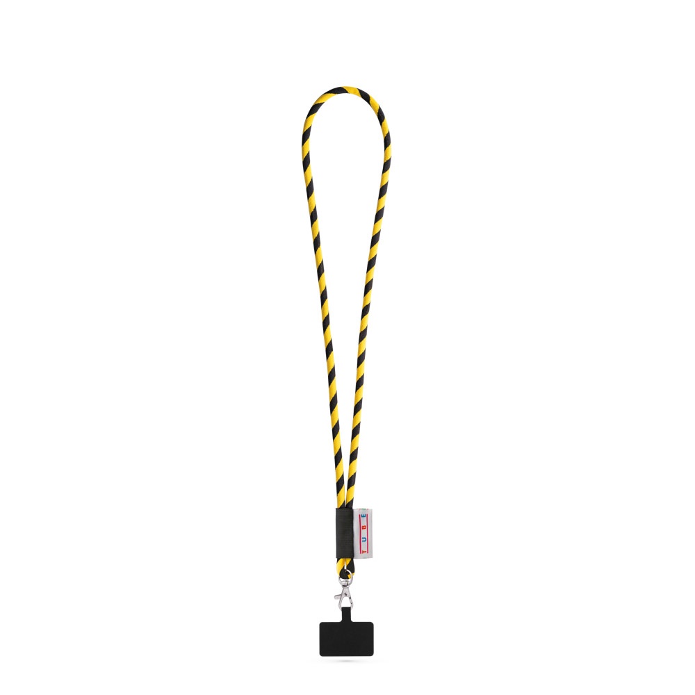 GOSPORT. SET Lanyard TUBE Long (Ø 7 mm) con moschettone a grilletto da 9 mm e porta cellulare