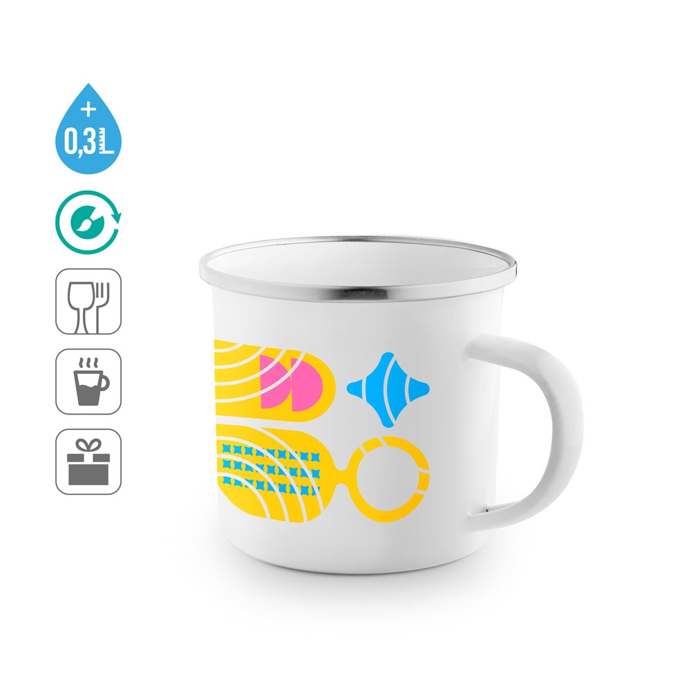 GOTZE SUB. Tazza smaltata ideale per la sublimazione 350 mL