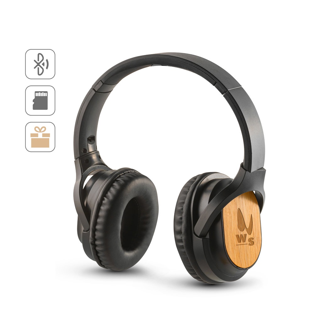 GOULD. Cuffie wireless pieghevoli con durata della batteria di 4 ore in bambù e ABS