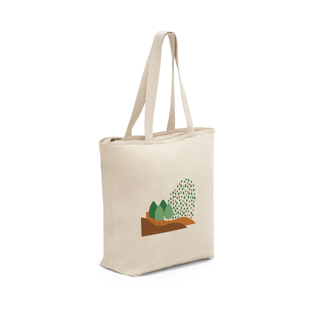 HACKNEY. Borsa in cotone 100% con chiusura (280 g/m²)