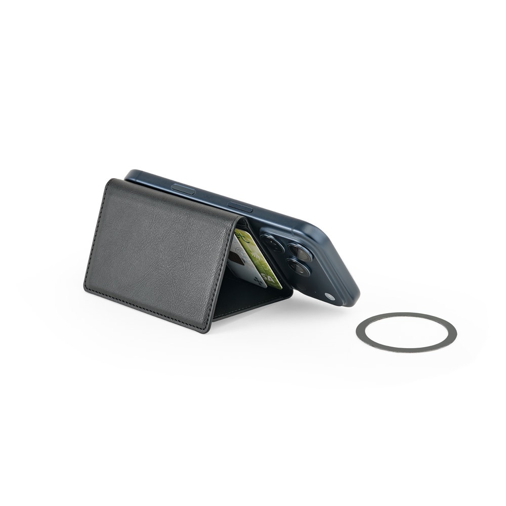 HARALD. Portafoglio magnetico in PU con grande capacità e protezione RFID