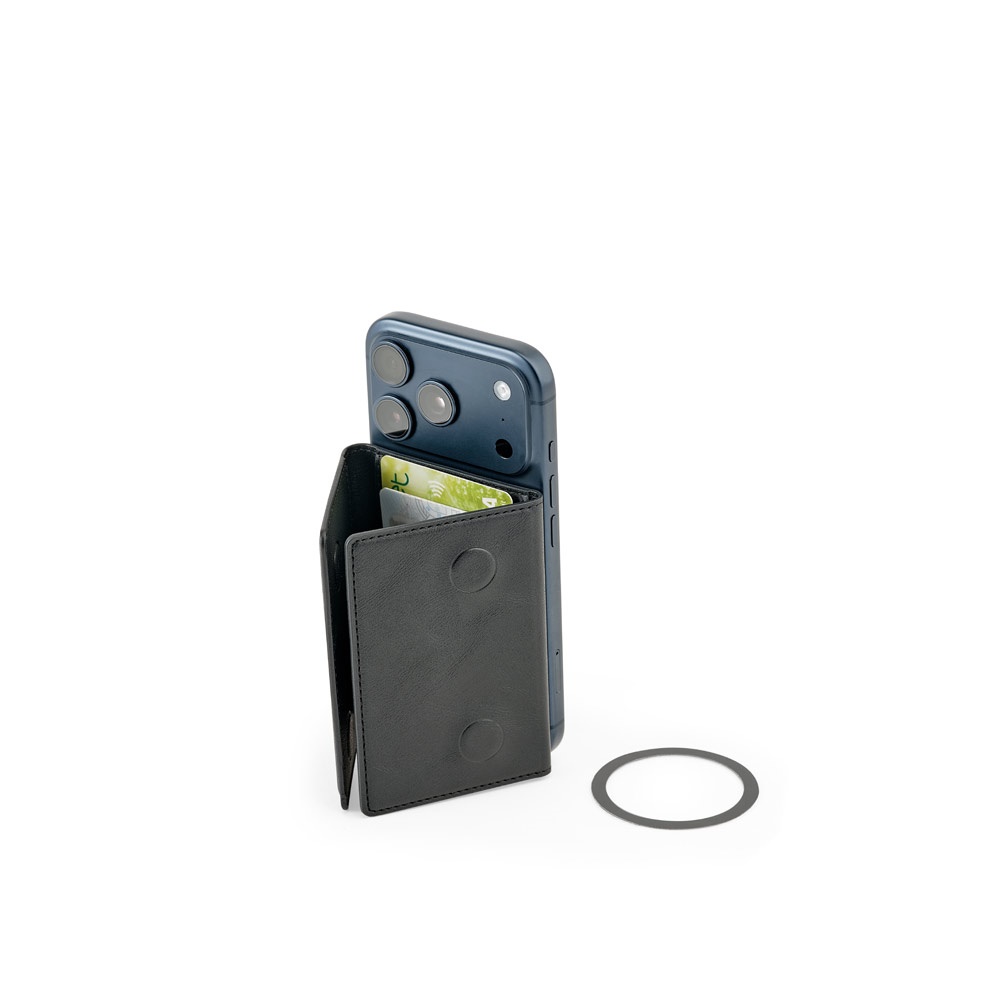 HARALD. Portafoglio magnetico in PU con grande capacità e protezione RFID