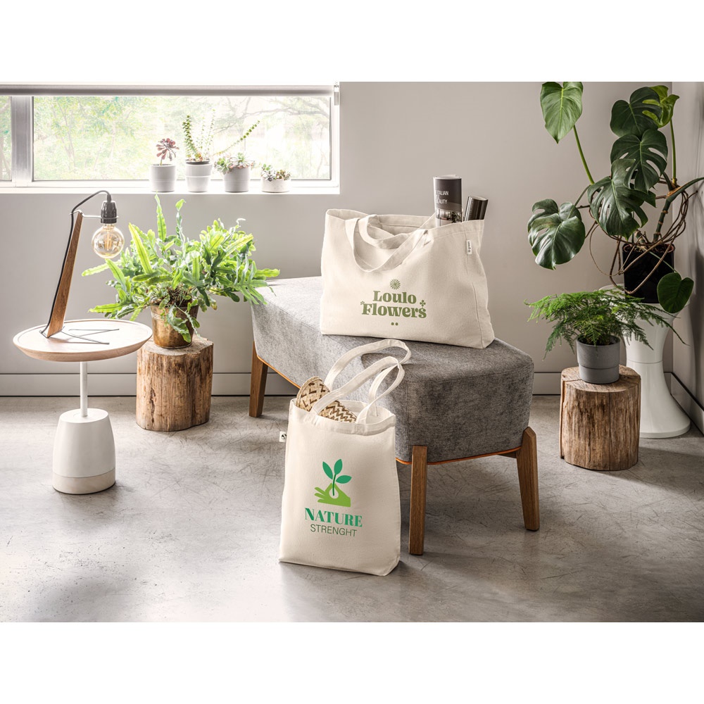 HARBOR. Borsa in cotone riciclato (70%) e poliestere (30% rPET) (280 g/m²)