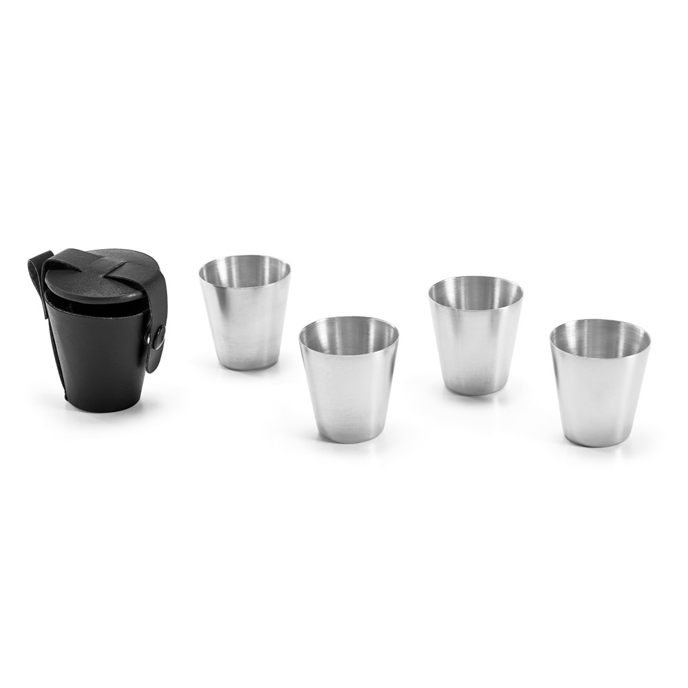 HIMALAYAS. Set di 4 bicchieri in acciaio inossidabile 25 mL