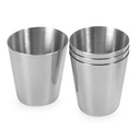 HIMALAYAS. Set di 4 bicchieri in acciaio inossidabile 25 mL