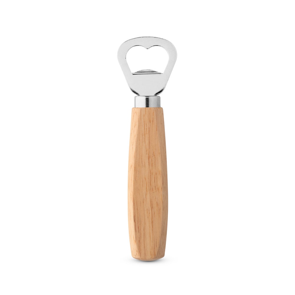 HOLZ. Apribottiglie in metallo e legno