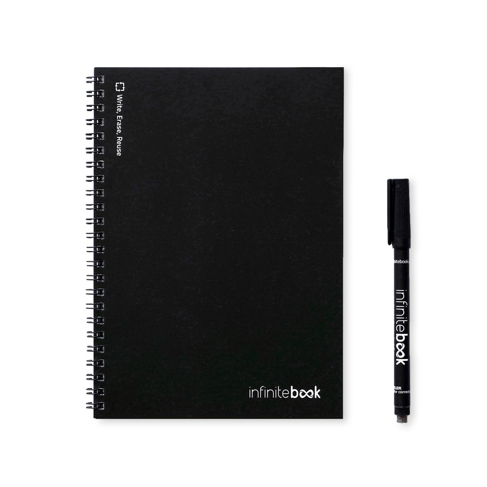 INFINITEBOOK PLAIN A5. Infinitebook con copertina flessibile e 15 pagine bianche stile lavagna bianca
