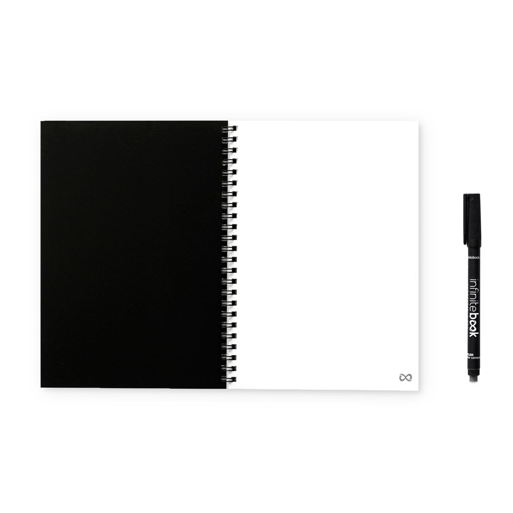 INFINITEBOOK PLAIN A5. Infinitebook con copertina flessibile e 15 pagine bianche stile lavagna bianca