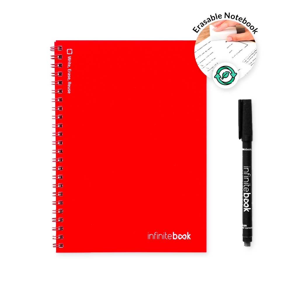 INFINITEBOOK PLAIN A5. Infinitebook con copertina flessibile e 15 pagine bianche stile lavagna bianca
