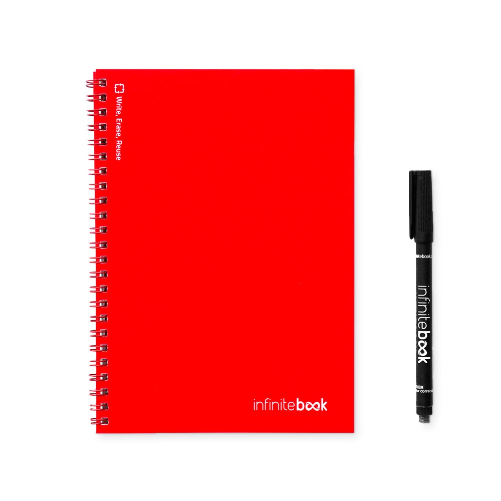 INFINITEBOOK PLAIN A5. Infinitebook con copertina flessibile e 15 pagine bianche stile lavagna bianca