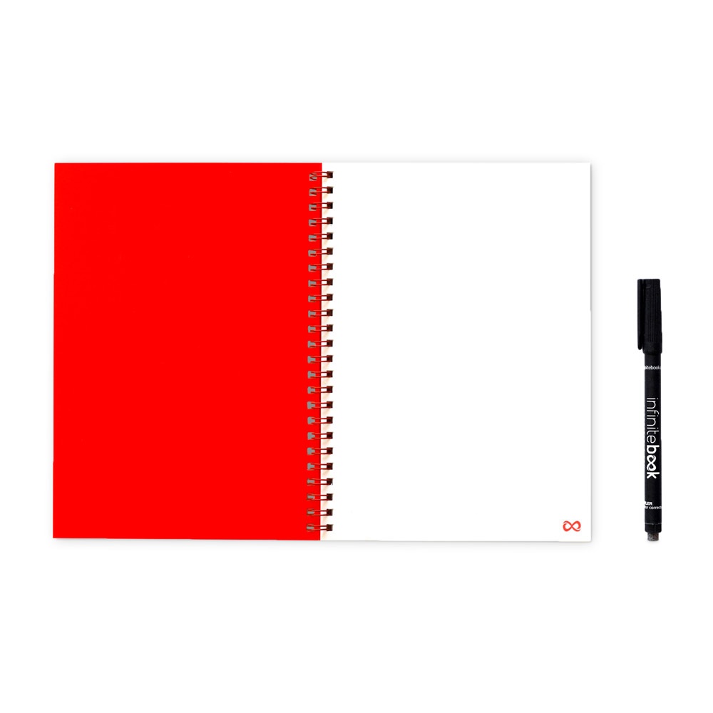 INFINITEBOOK PLAIN A5. Infinitebook con copertina flessibile e 15 pagine bianche stile lavagna bianca