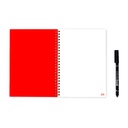 INFINITEBOOK PLAIN A5. Infinitebook con copertina flessibile e 15 pagine bianche stile lavagna bianca