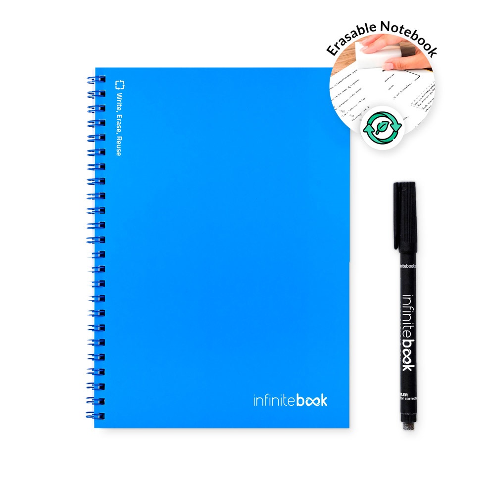INFINITEBOOK PLAIN A5. Infinitebook con copertina flessibile e 15 pagine bianche stile lavagna bianca