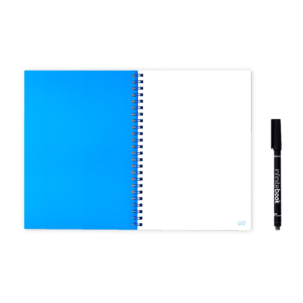 INFINITEBOOK PLAIN A5. Infinitebook con copertina flessibile e 15 pagine bianche stile lavagna bianca