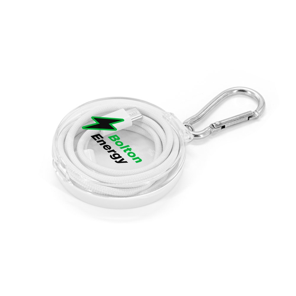 JEMISON. Cavo da USB-C a USB-C (60 W), con cordone intrecciato in poliestere, realizzato in ABS, acciaio inossidabile, alluminio e poliestere